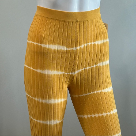 NWT Sandro Yellow Tye-Dye  Rib Pant - Picture 9 of 15